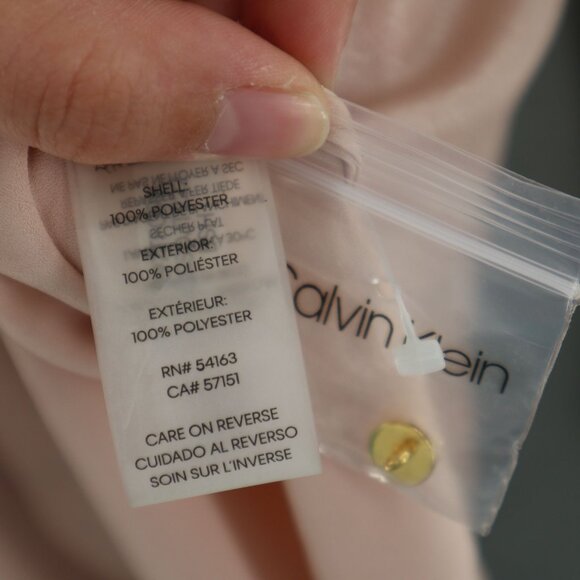 Calvin Klein Sparkly Blouse Women's XL Light Pink Party Career Festive Polished - Picture 4 of 8